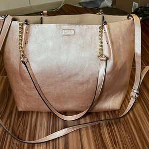Calvin Klein Iridescent Pink/Tan Reversible Bag